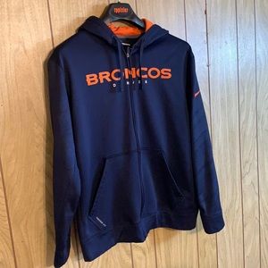 Nike Denver Broncos Therma-Fit Zip-Up Hoodie - XL